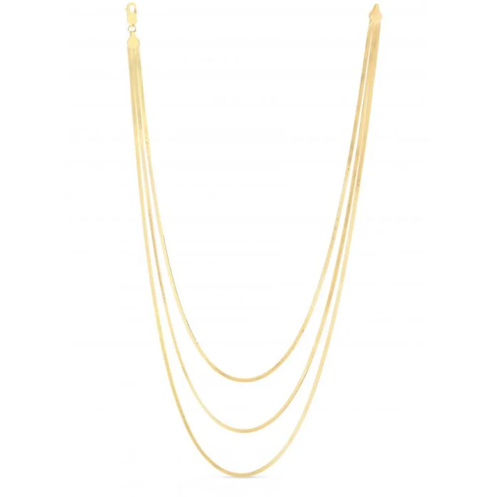 14k Multi-strand Herringbone Necklace