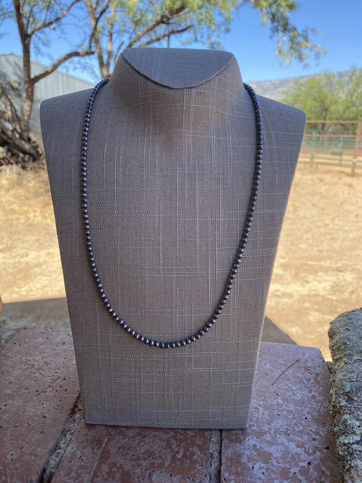 4mm Navajo Pearl Necklace