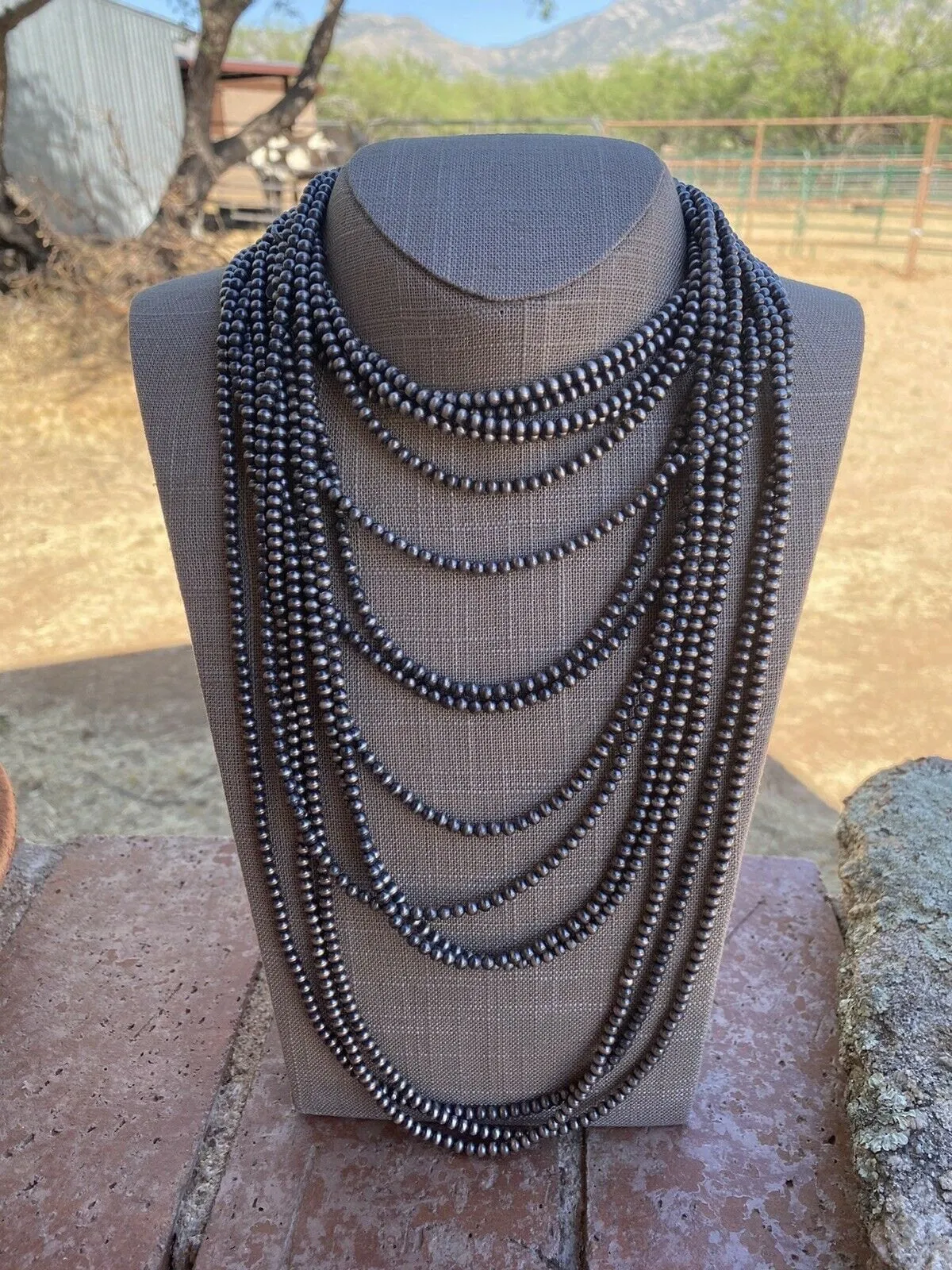 4mm Navajo Pearl Necklace