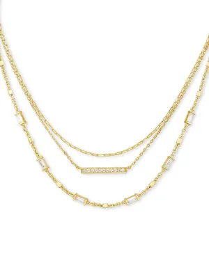 Addison Multi Strand Necklace in Gold