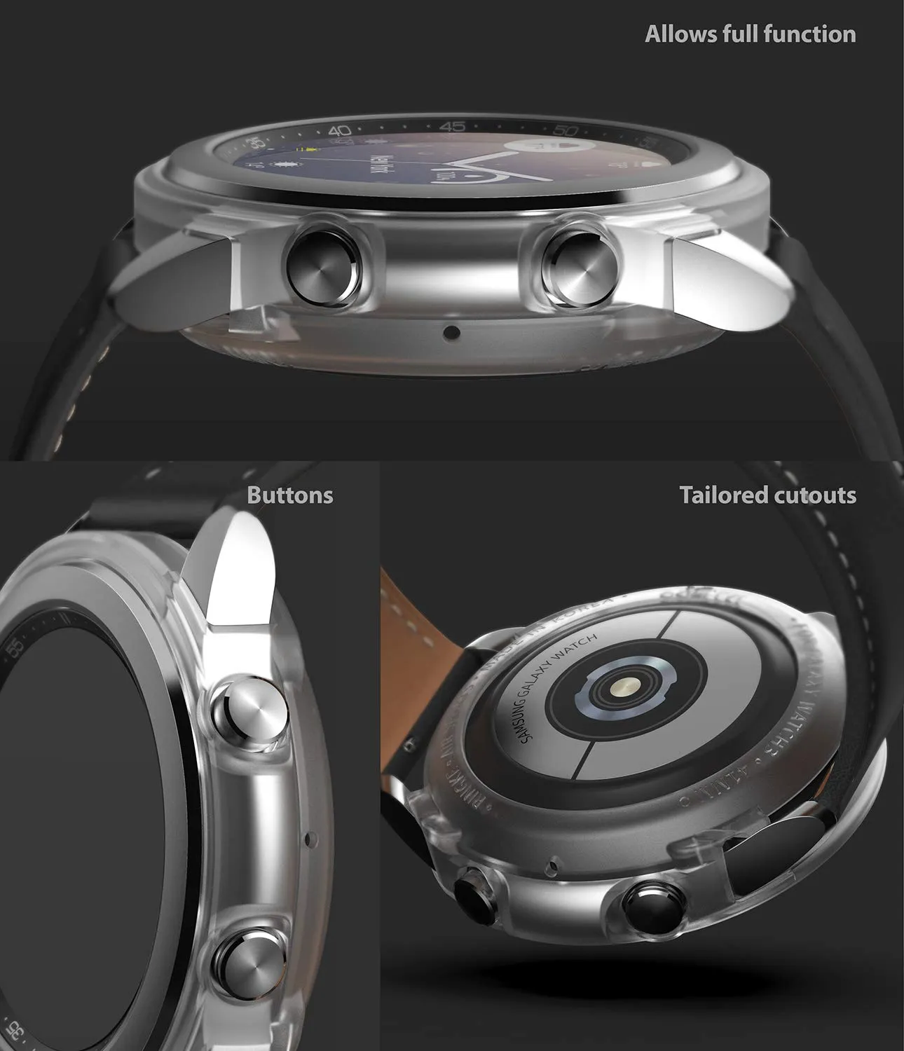 Air Sports Case Designed for Galaxy Watch 3 41mm - Matte Clear