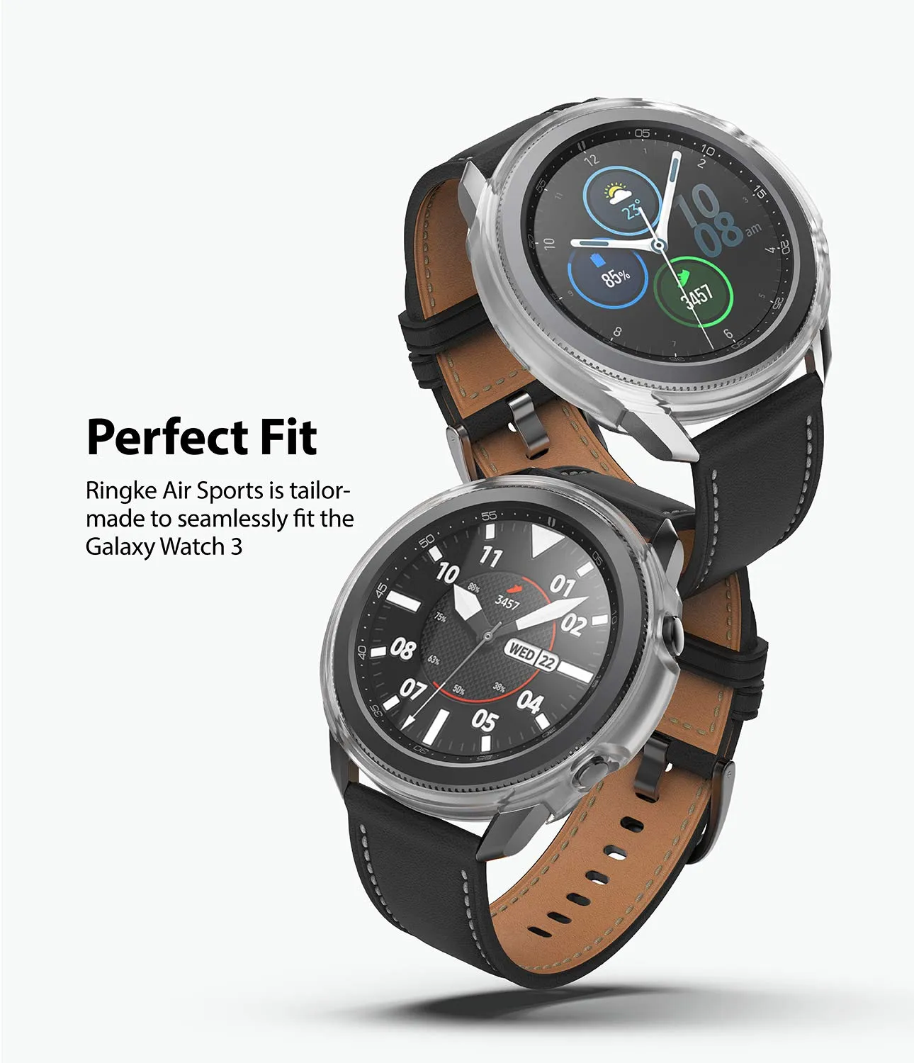 Air Sports Case Designed for Galaxy Watch 3 45mm - Matte Clear