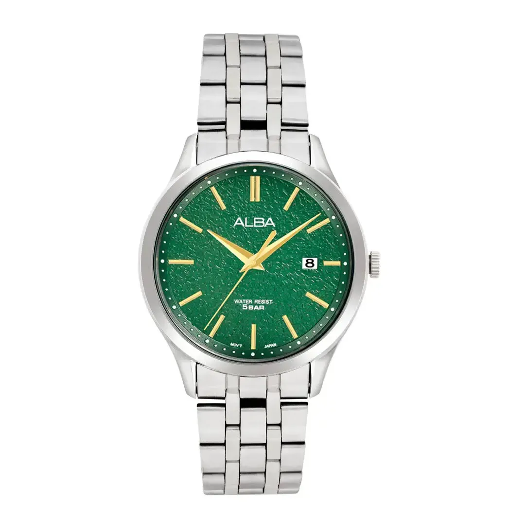 Alba Quartz Green Patterned Dial Men's Watch| AS9R29