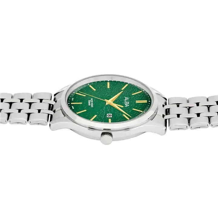 Alba Quartz Green Patterned Dial Men's Watch| AS9R29