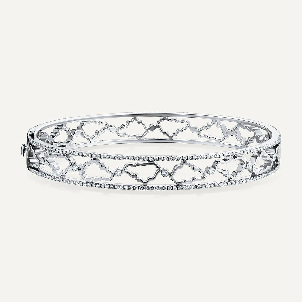 Allusia Love 18K Whitegold Bangle w. Diamonds