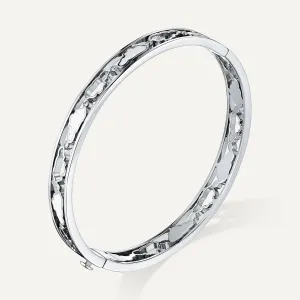 Allusia Love Enamel 18K Whitegold Bangle w. Diamonds