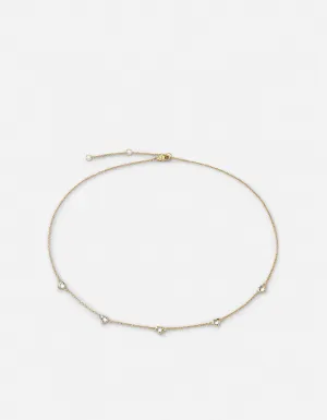 Amore Topaz Heart Choker, Gold Vermeil