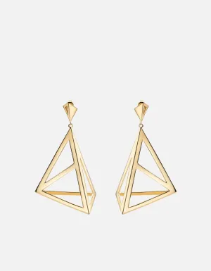 Apex Earrings, Gold