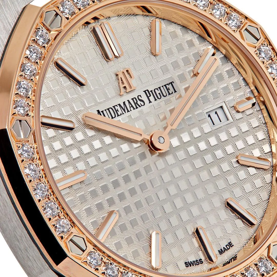 Audemars Piguet Royal Oak 67651SR.ZZ.1261SR.01 Quartz Rose Gold Stainless Steel Diamond Bezel