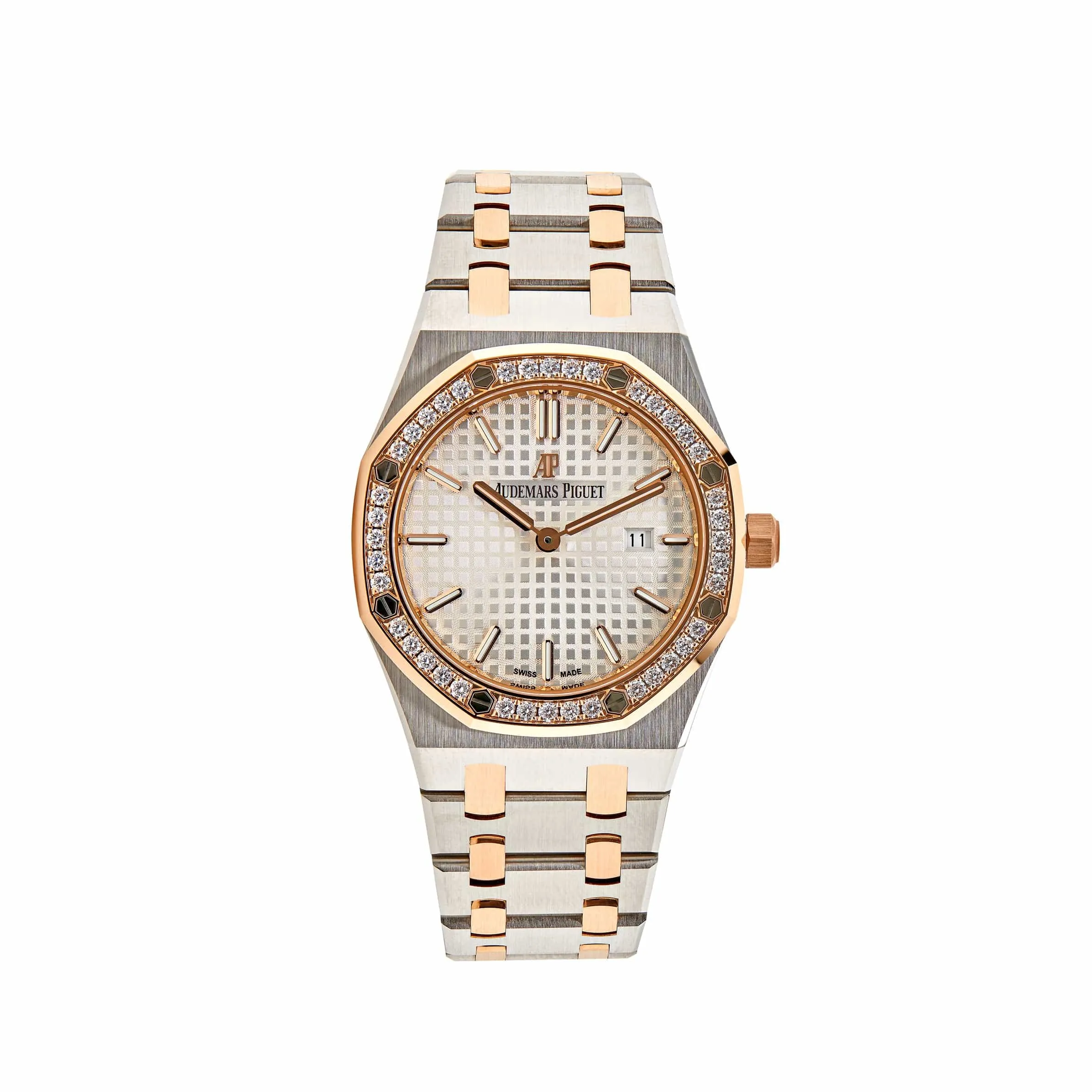 Audemars Piguet Royal Oak 67651SR.ZZ.1261SR.01 Quartz Rose Gold Stainless Steel Diamond Bezel