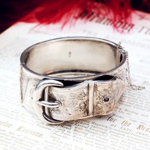 Beautiful Antique Date 1886 Silver Bangle