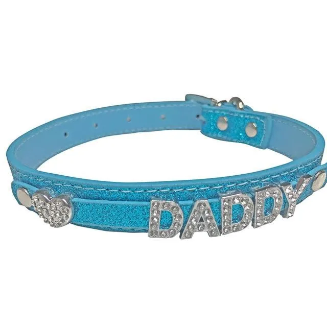 Black Daddy Rhinestone Collar