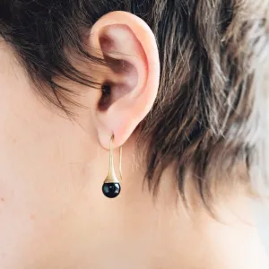 Black Onyx teardrop earrings