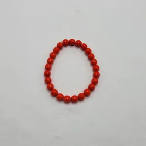 Blood Orange Druk Bead Bracelet