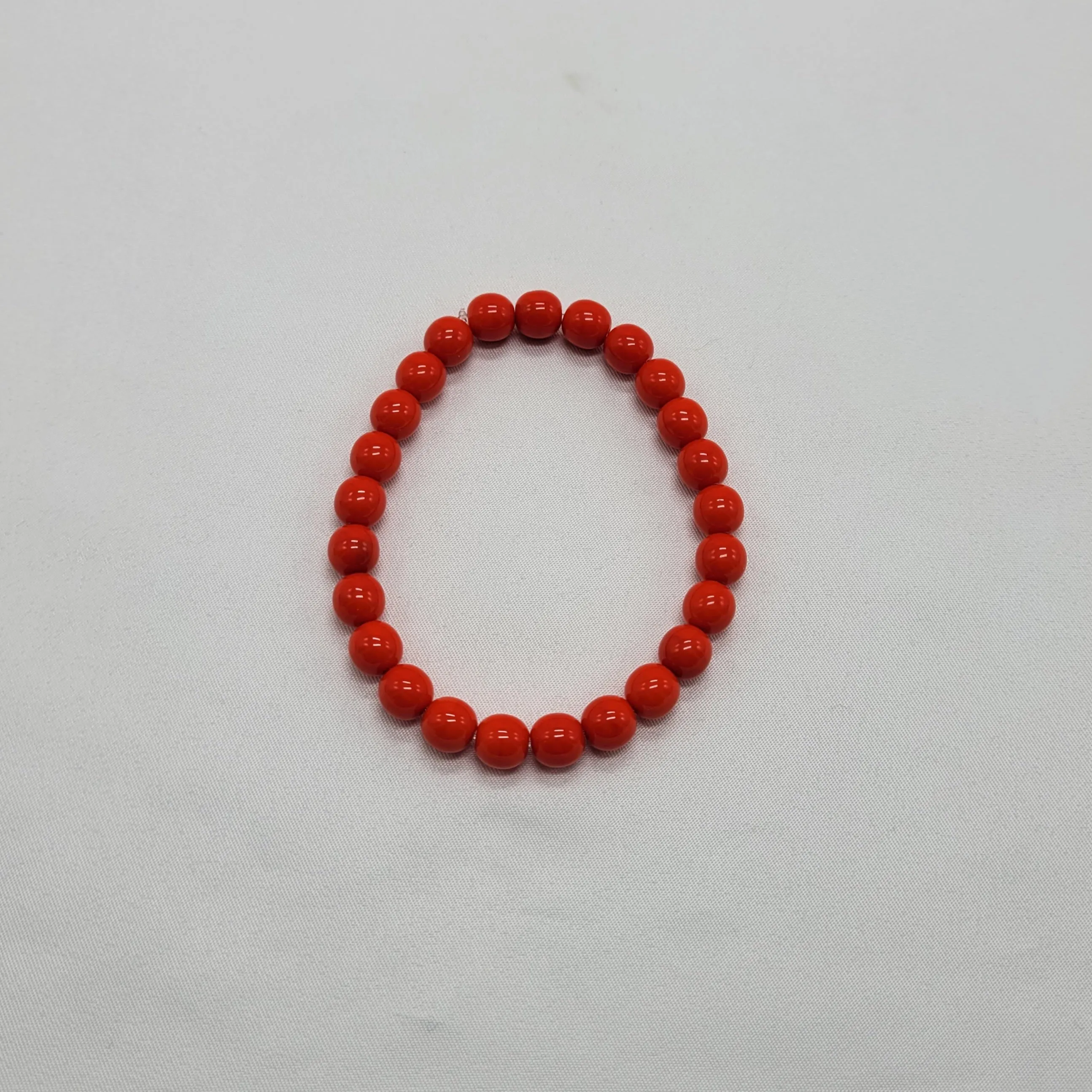 Blood Orange Druk Bead Bracelet