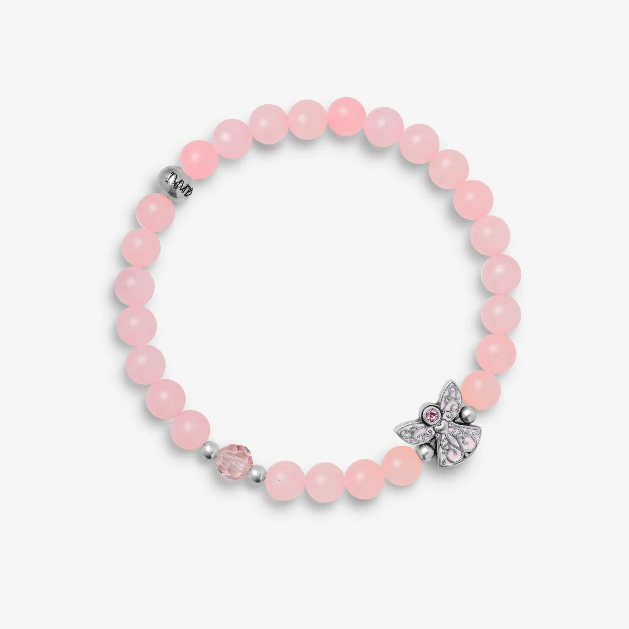 Breast Cancer Guardian Angel Stretch Bracelet