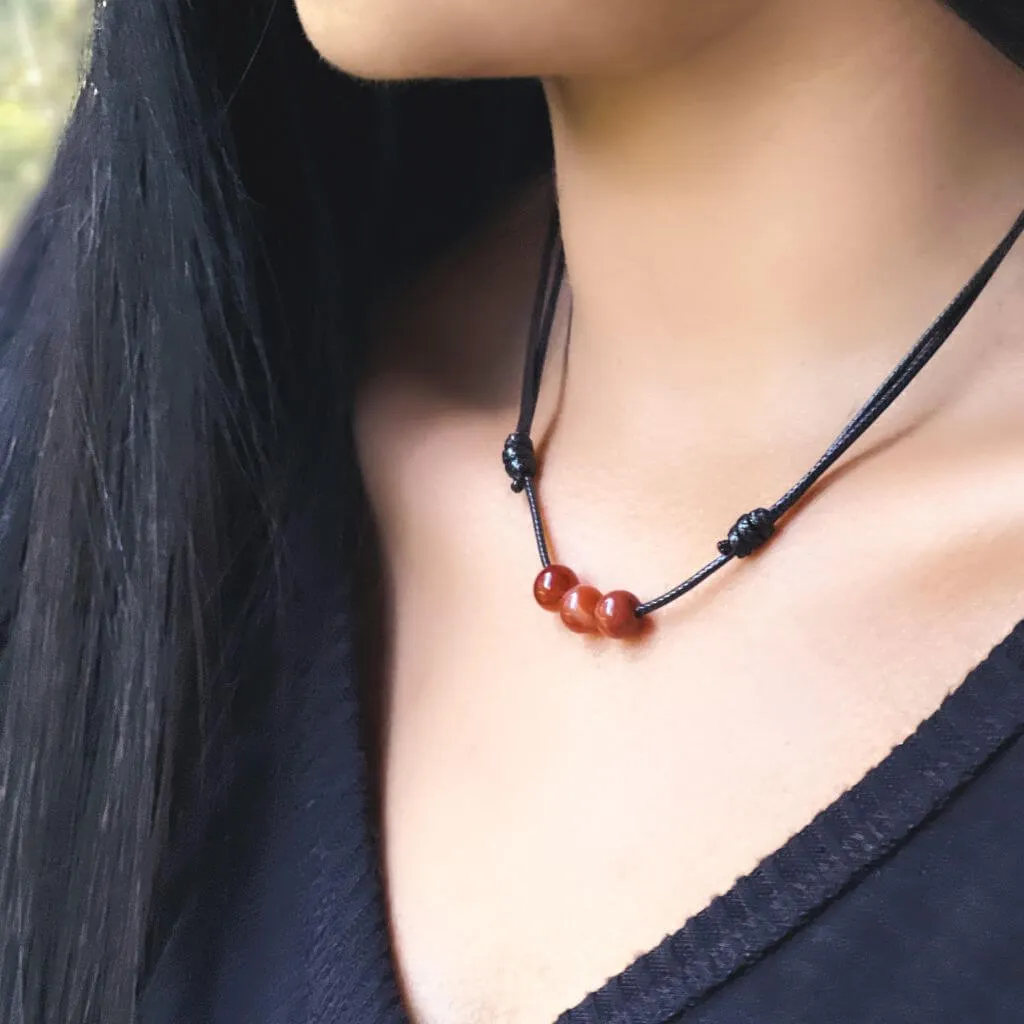 Carnelian Beaded Choker - Vibrant & Empowering