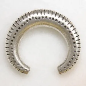 Chunky Silver Cuff with Interesting Pattern