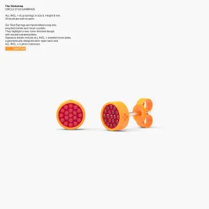 Circle Studs Earrings in Martian