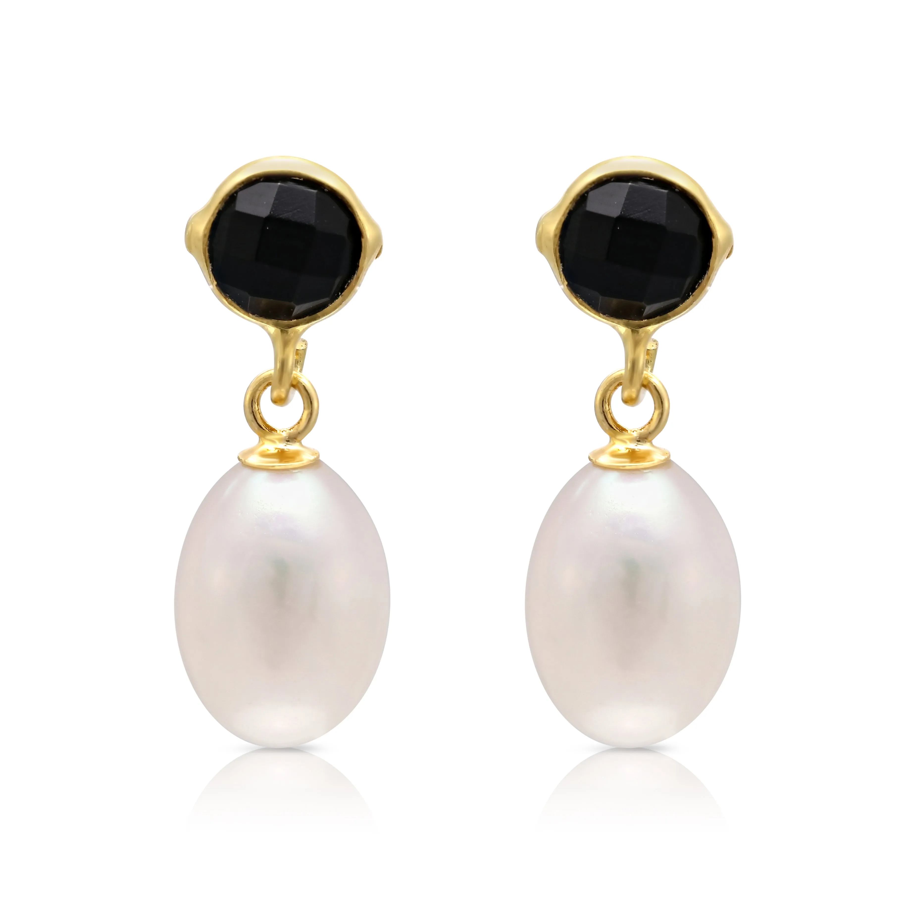 Clara spinel & cultured freshwater pearl drop earrings