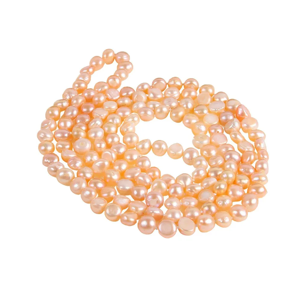 Classic Pearl Necklace for Women - 8-9mm Freshwater  Pearl 120cm Long Necklace