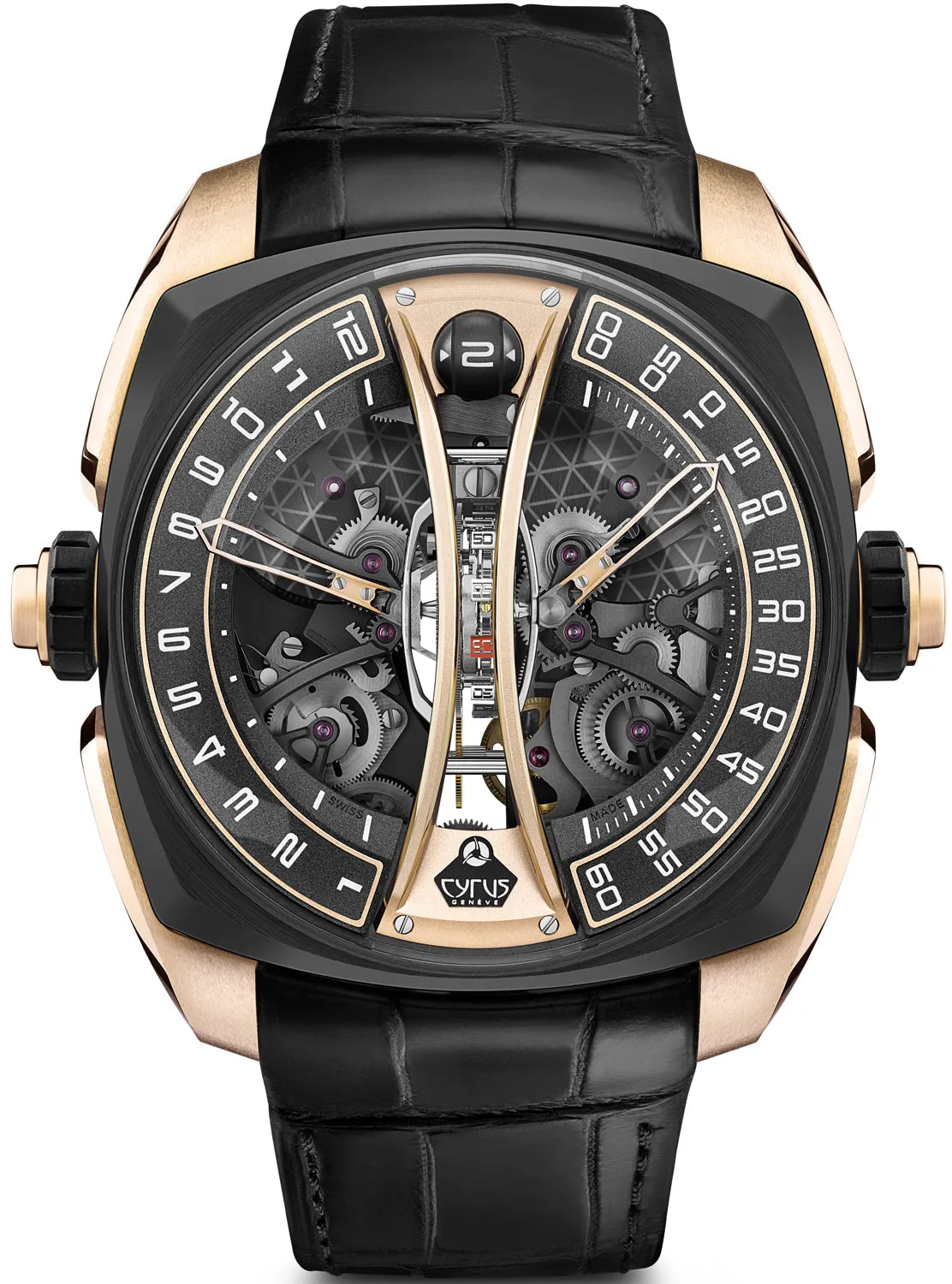 CYR Watch Klepcys Vertical Tourbillon Black Rose Gold Limited Edition