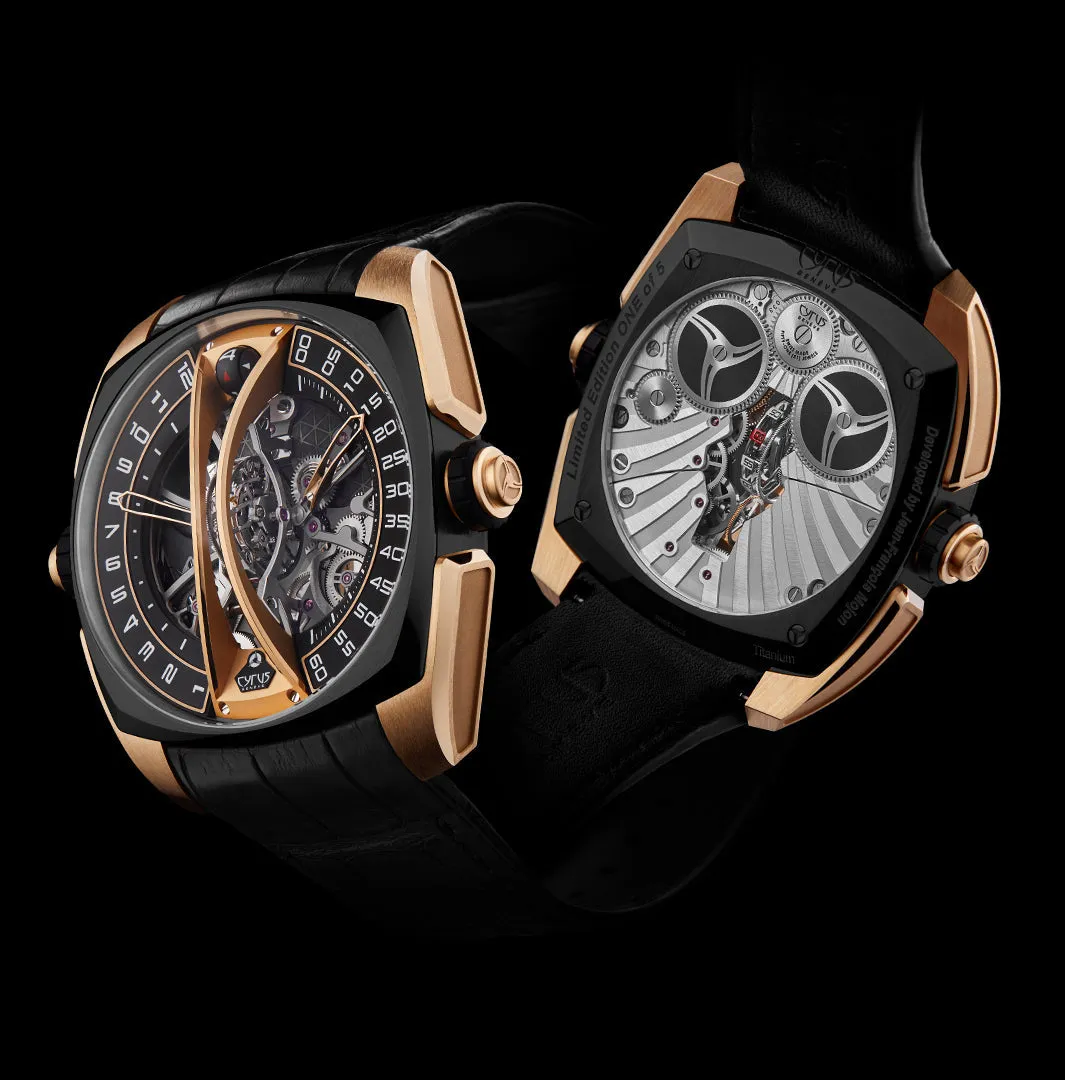 CYR Watch Klepcys Vertical Tourbillon Black Rose Gold Limited Edition