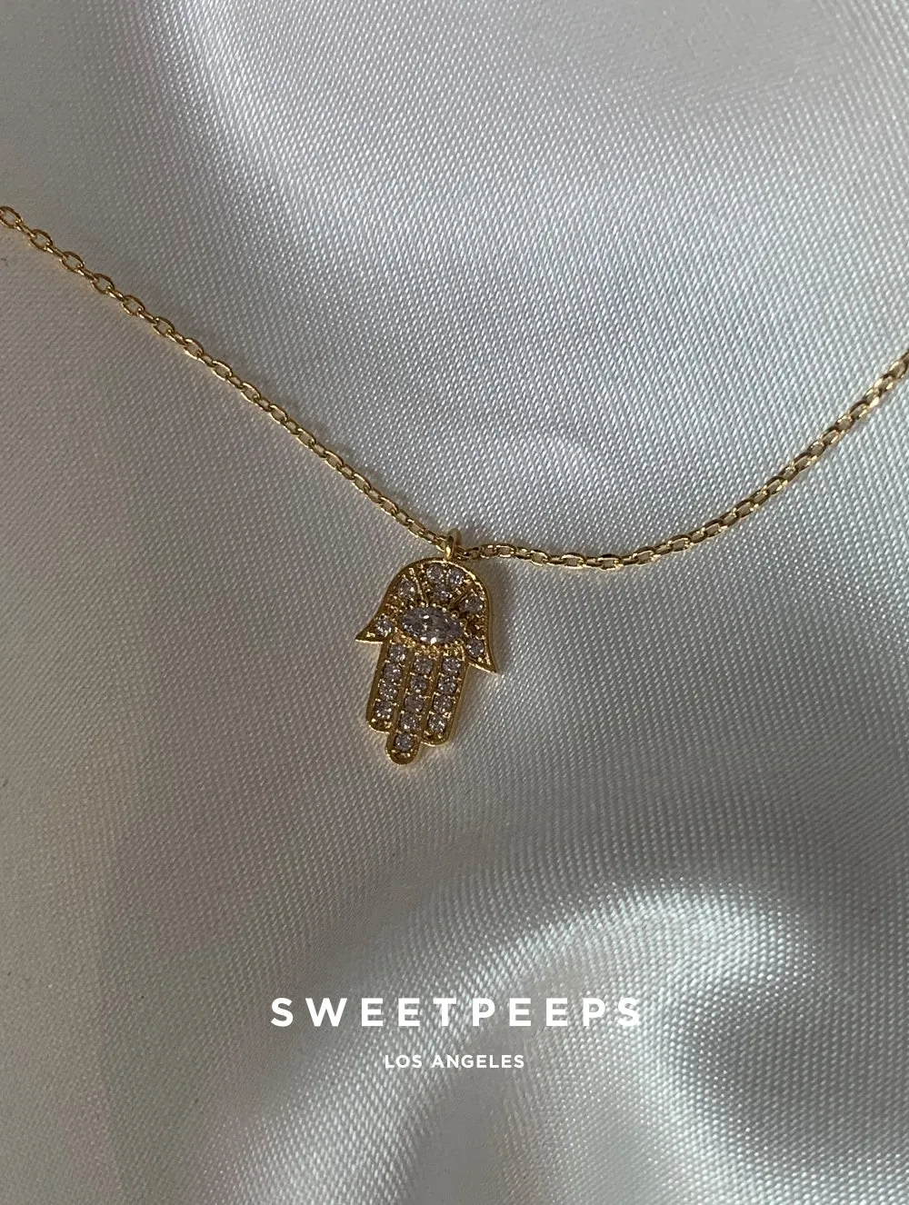 Dainty Hamsa Hand Necklace