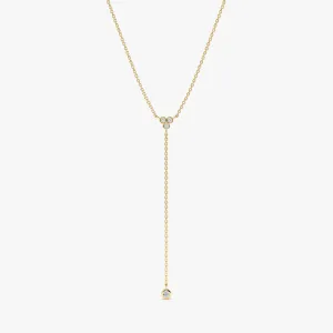 Diamond Cluster Lariat Necklace, Victoria