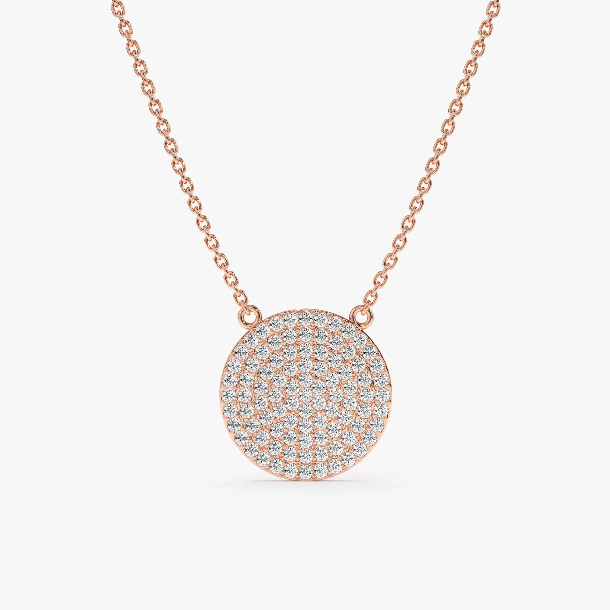 Diamond Disc Necklace, Natalia