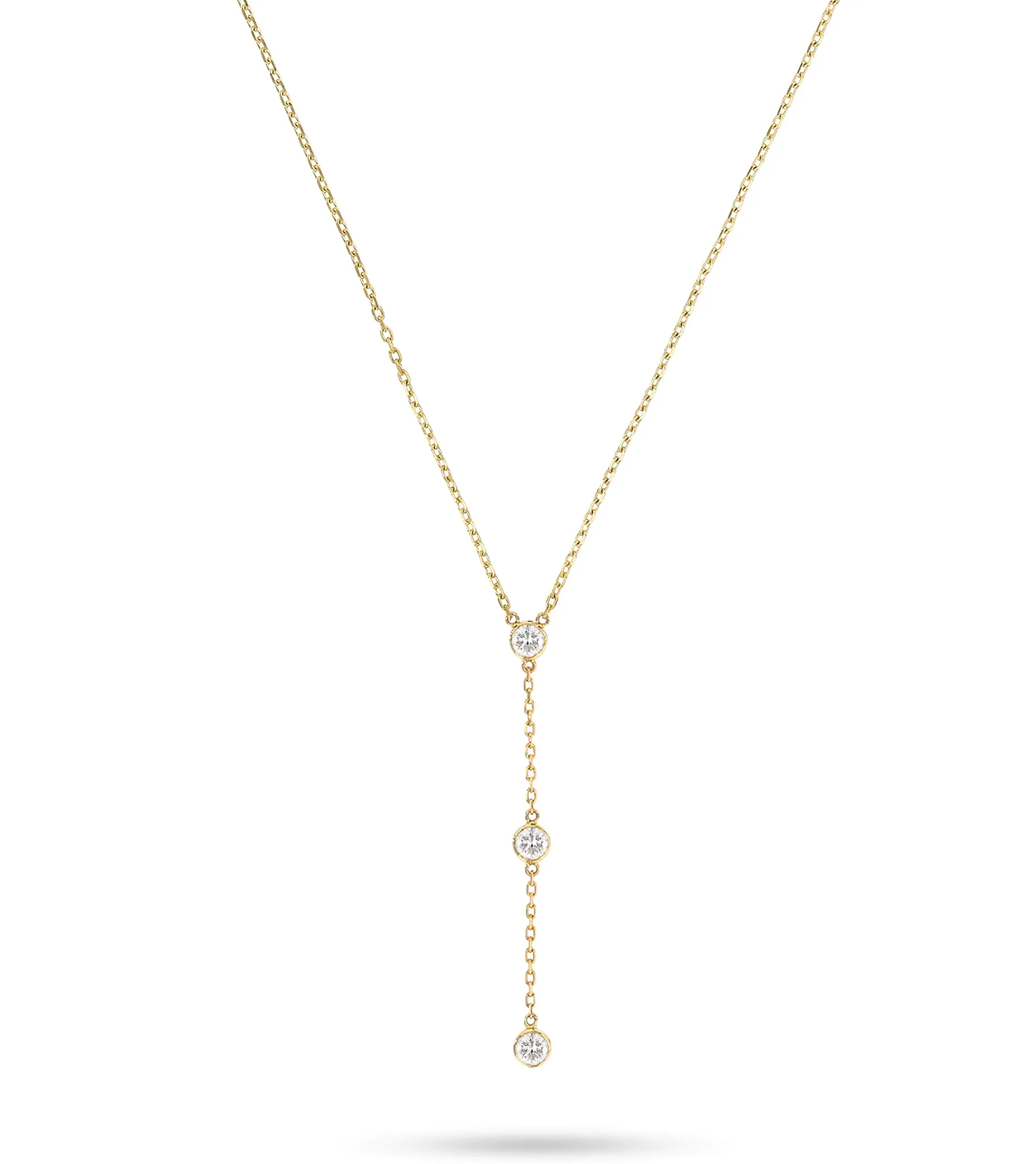 Diamond Lariat Necklace.