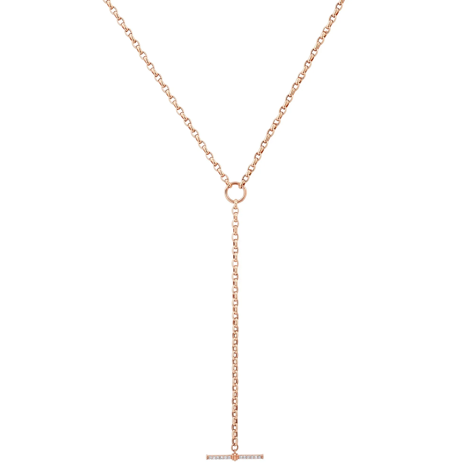 Diamond Toggle Lariat Chain & Enhancer Clasp