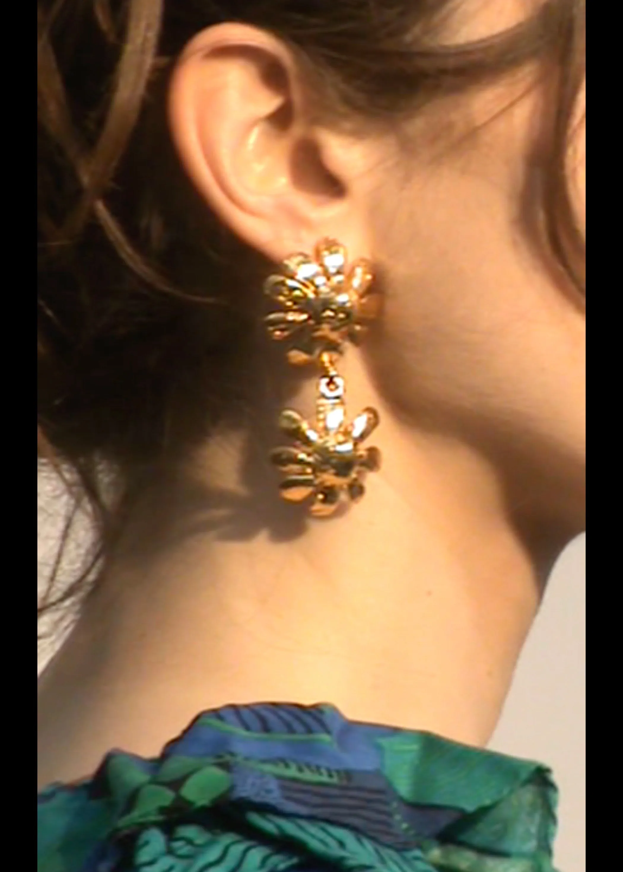 Double Bubble Earrings in Gold