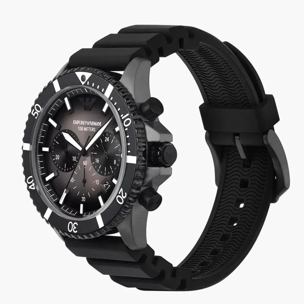 Emporio Armani Diver Black Chronograph Men's Watch| AR11515