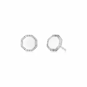 Estée Lalonde Octagonal Stud Earrings Sterling Silver