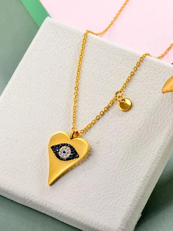 Evil Eye Heart Necklace