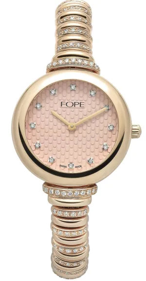 FOP  Watch Flex'It Rose Gold Diamonds Medium 14.5cm