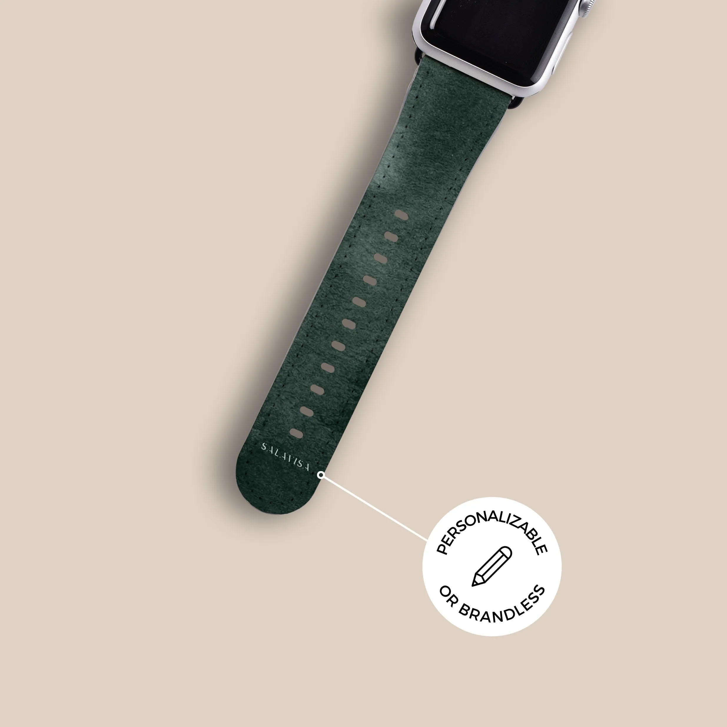 Forest Green Watercolor Apple Watch Band