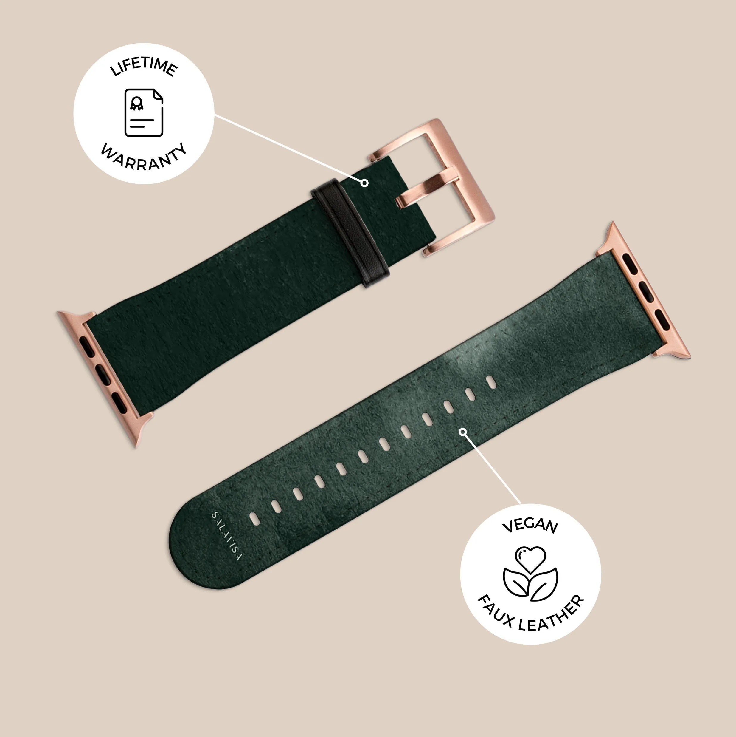 Forest Green Watercolor Apple Watch Band