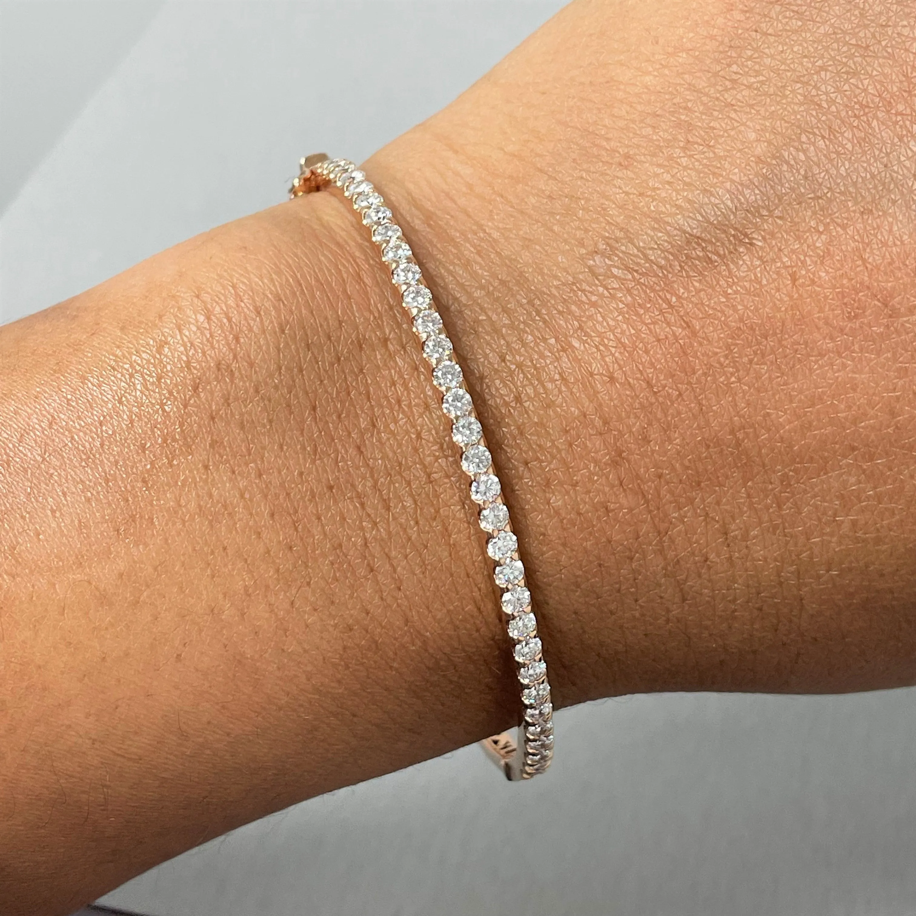 Forever Diamond Bangle (1.60 ct Diamonds) in Rose Gold