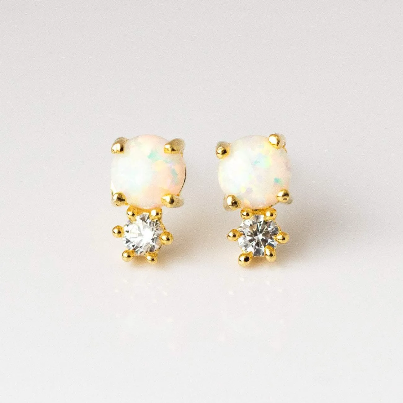 Gemstone Doublet Stud Earrings