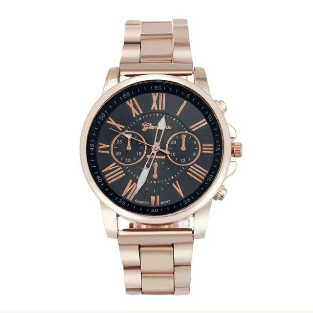 Geneva Analog Rose Gold Quartz Wrist Watch