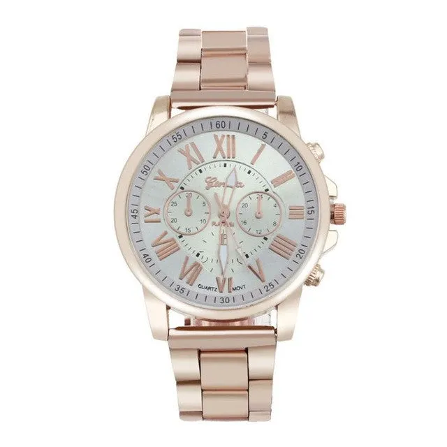 Geneva Analog Rose Gold Quartz Wrist Watch