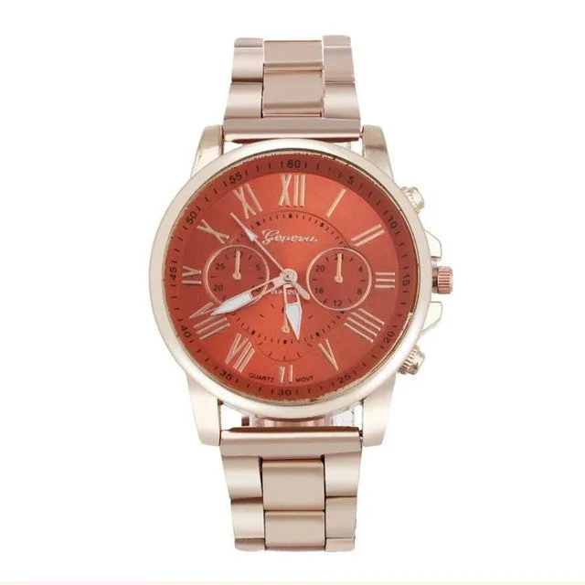 Geneva Analog Rose Gold Quartz Wrist Watch