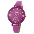 Geneva Luxury Brand Watch Women Female Clock PU Leather Strap Big Dial Quartz Watches Chronograph Analog Relogio Feminino