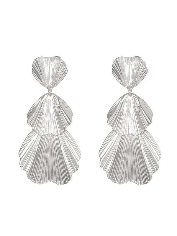 Geometric Solid Color Drop Earrings