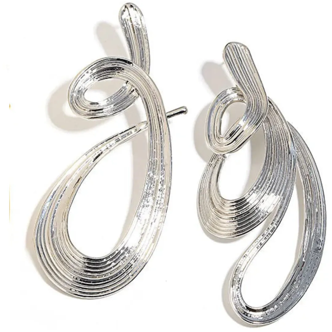 Geometric Twisted Drop Earrings