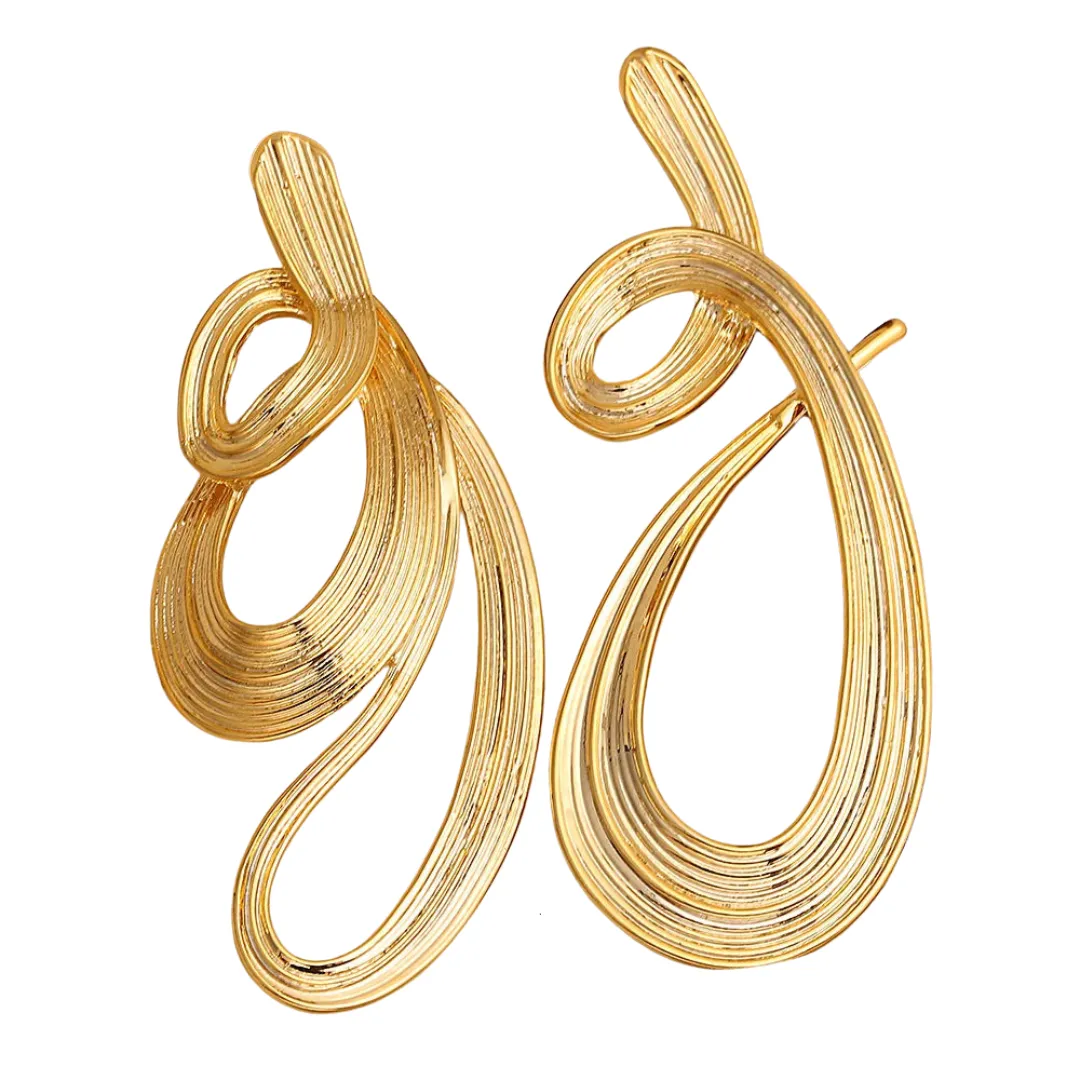 Geometric Twisted Drop Earrings