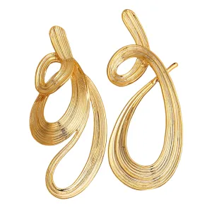 Geometric Twisted Drop Earrings