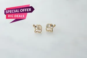 Gold Elephant Earrings